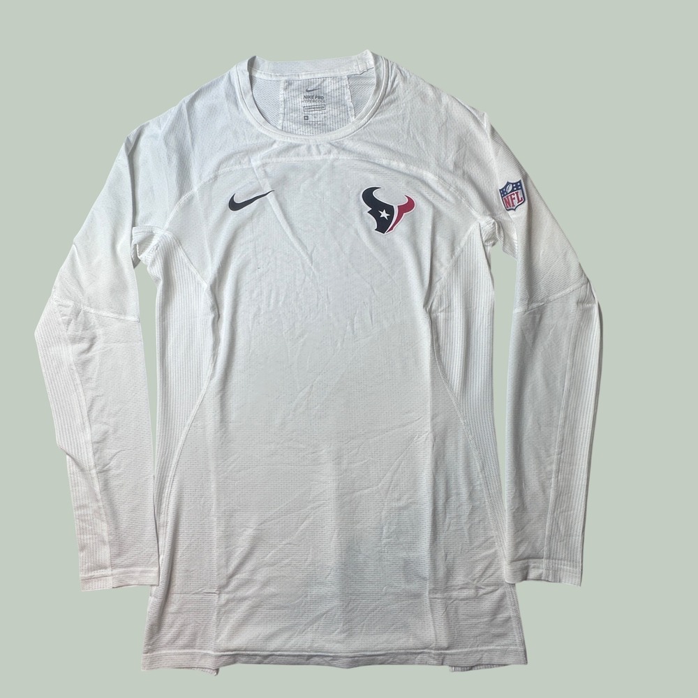 Houston Texans Nike Compression Shirt Mens XL White NFL Football Hypercool EXCEL